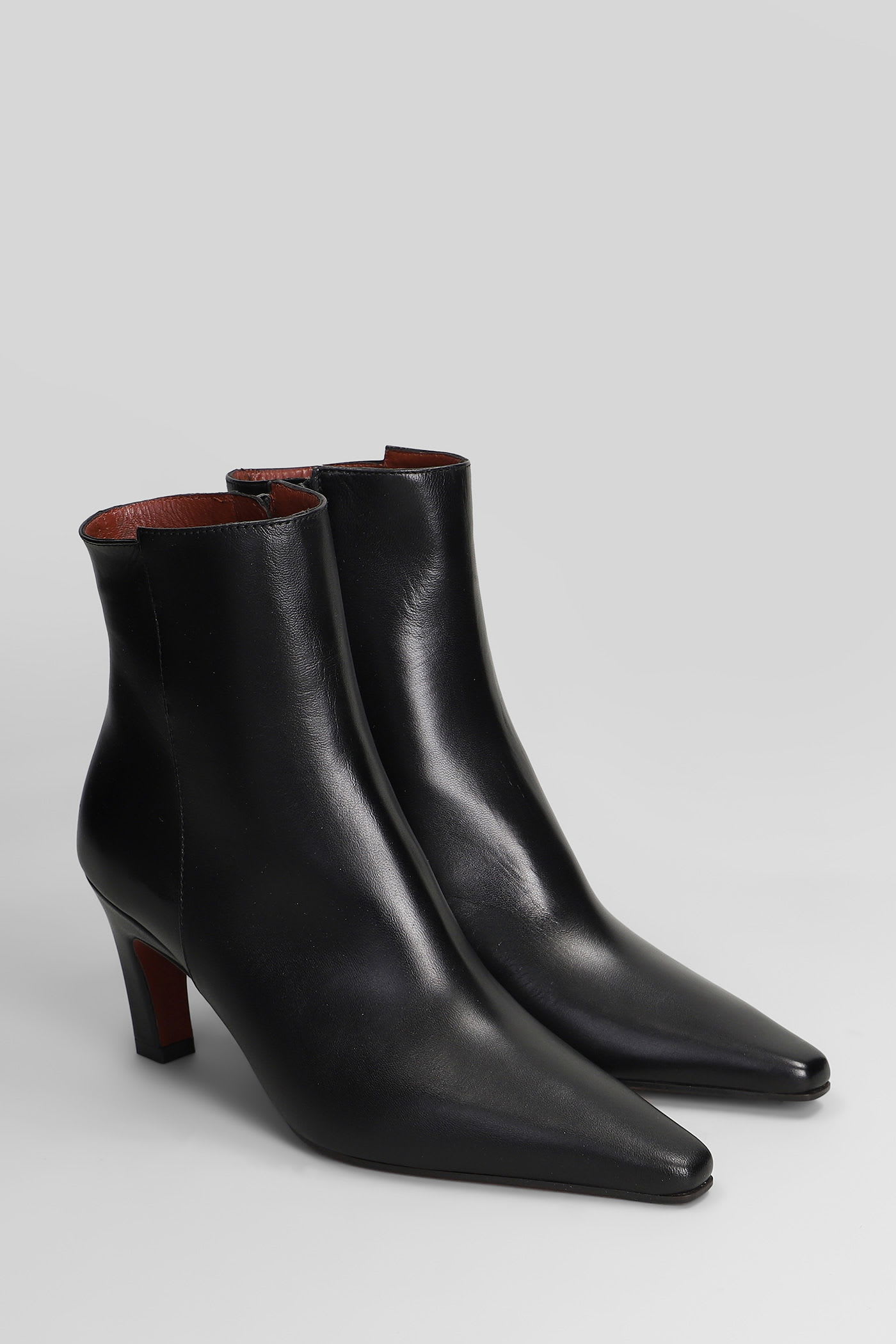 Roberto Festa 75mm Yanira Pointed-toe Heeled Ankle Boots In Black