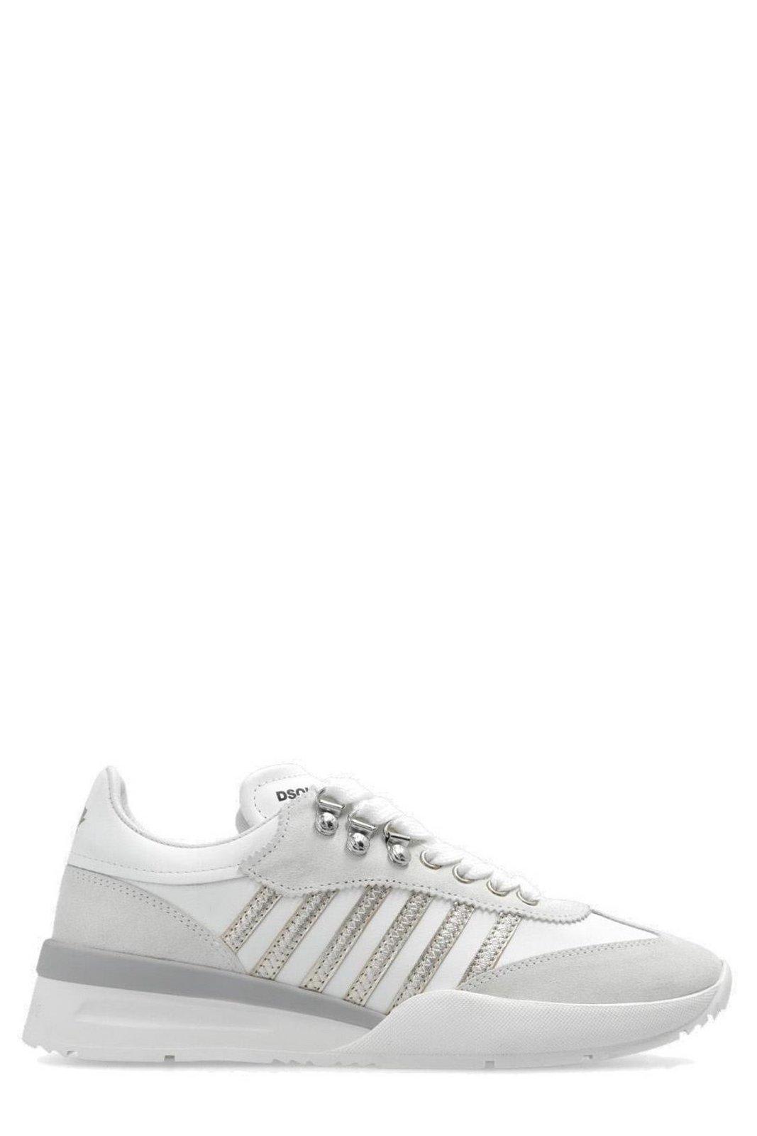 Shop Dsquared2 Stripe Detailed Low-top Sneakers In White