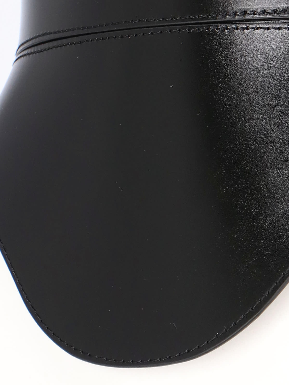 Alexander Mcqueen Black Leather Corset Belt In Black