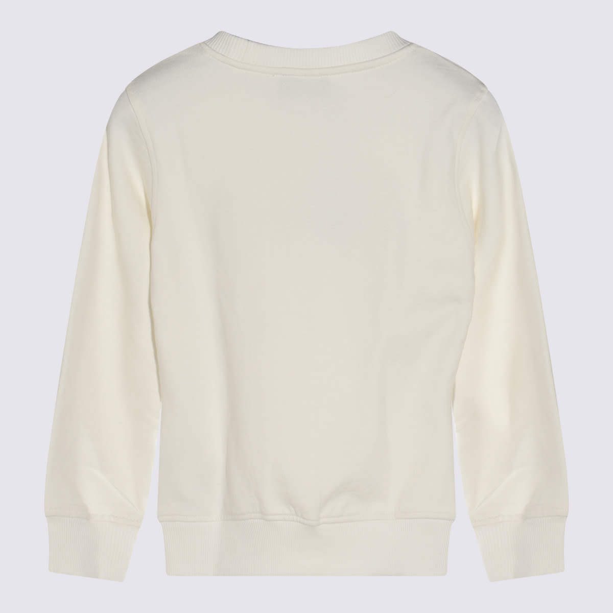 Moschino White Cotton Swetshirt In Neutral