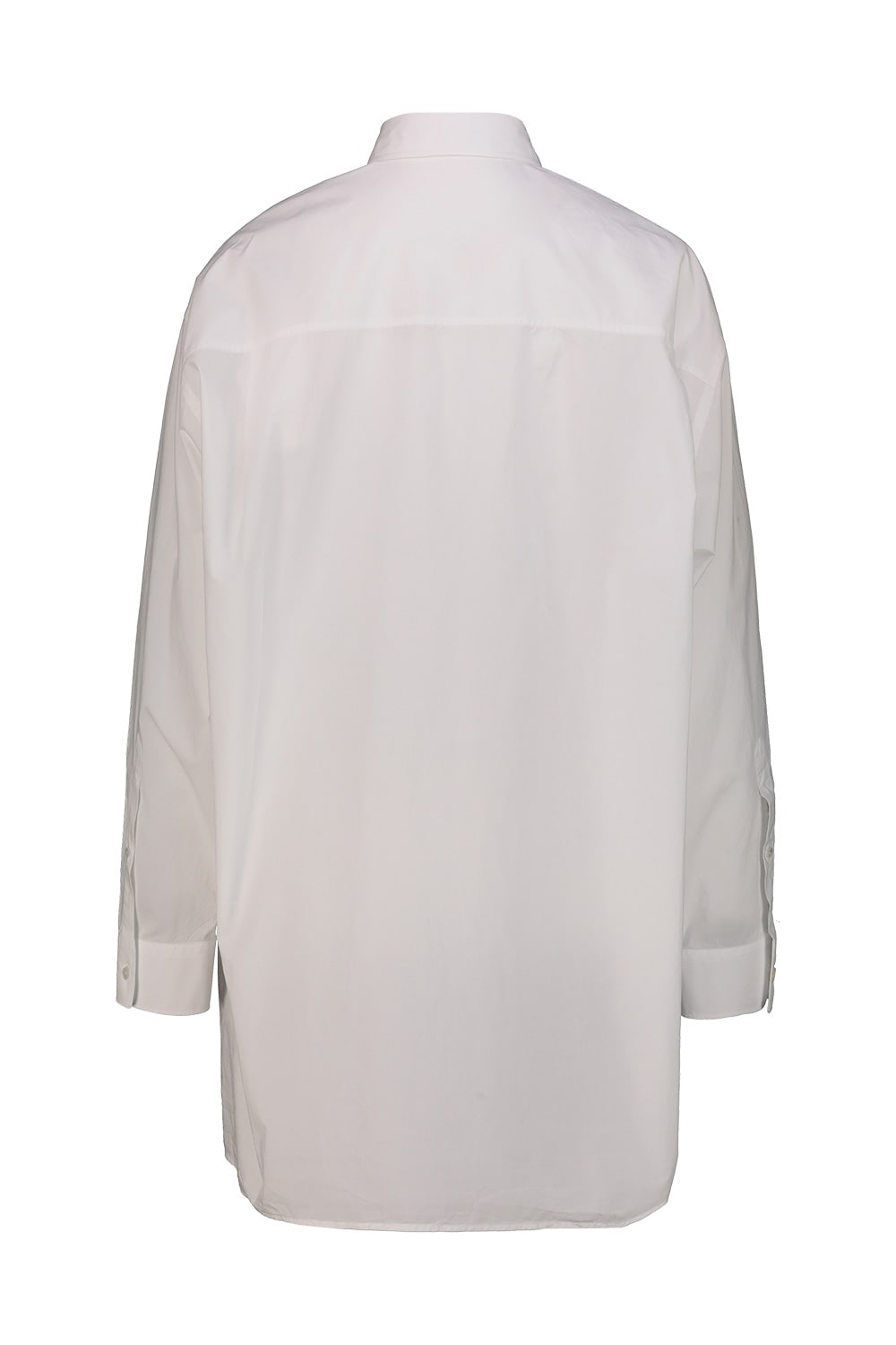 The Row Victoria Oversized Button-front Shirt In Gray