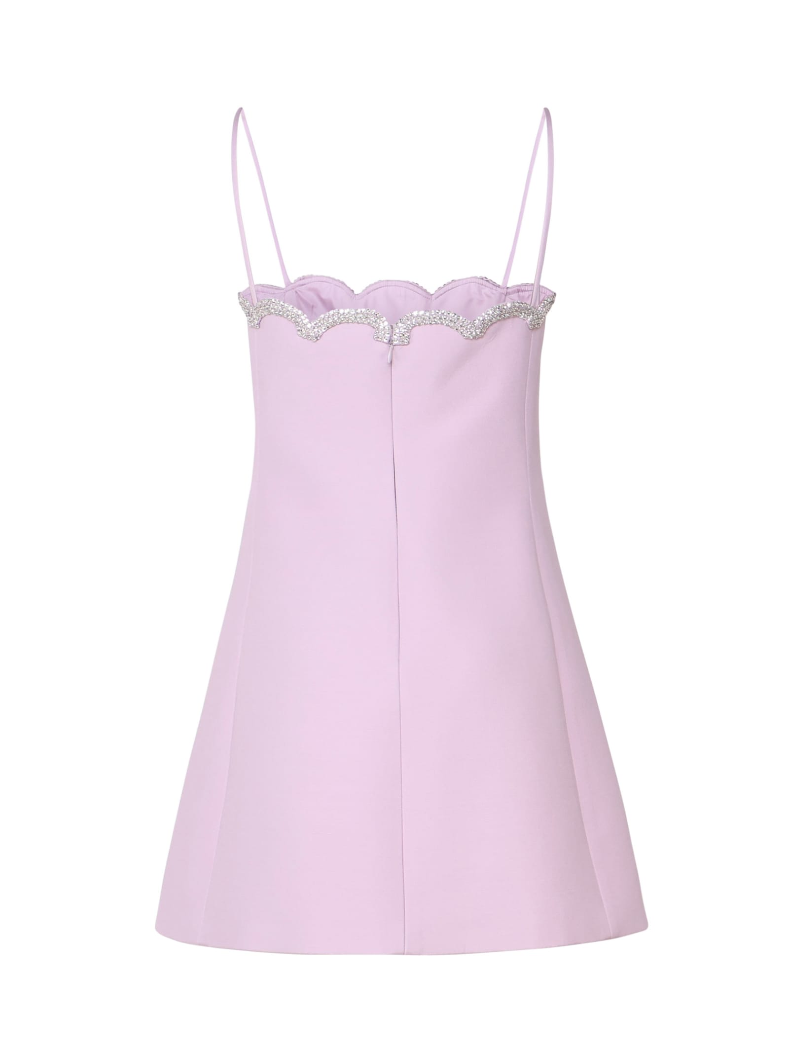 Shop Valentino Silk&amp;wool Minidress In Pink