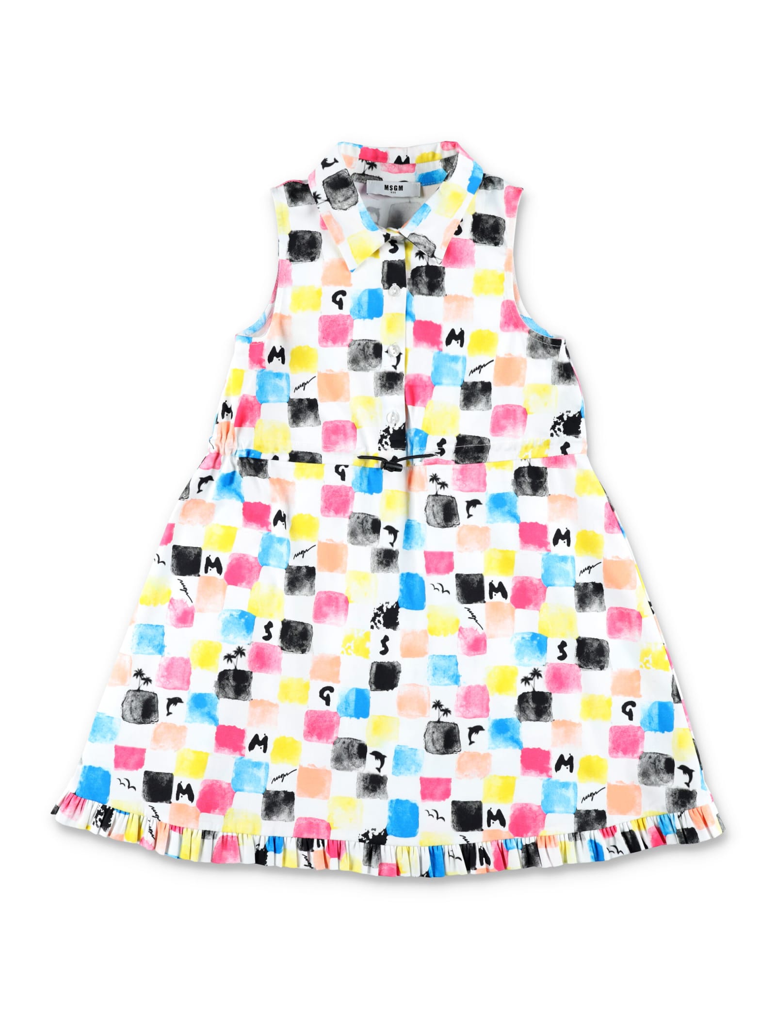 Shop Msgm Allover Printed Dress In Multicolor