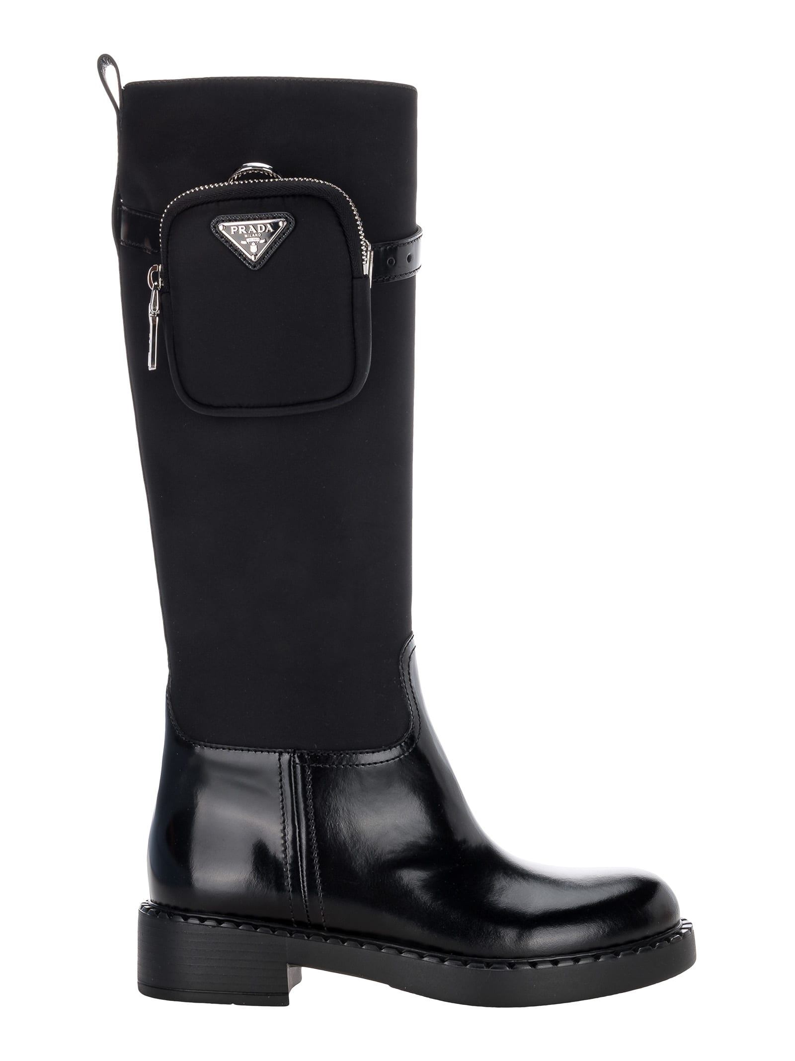 Buy Prada Re-nylon High Boots online, shop Prada shoes with free shipping
