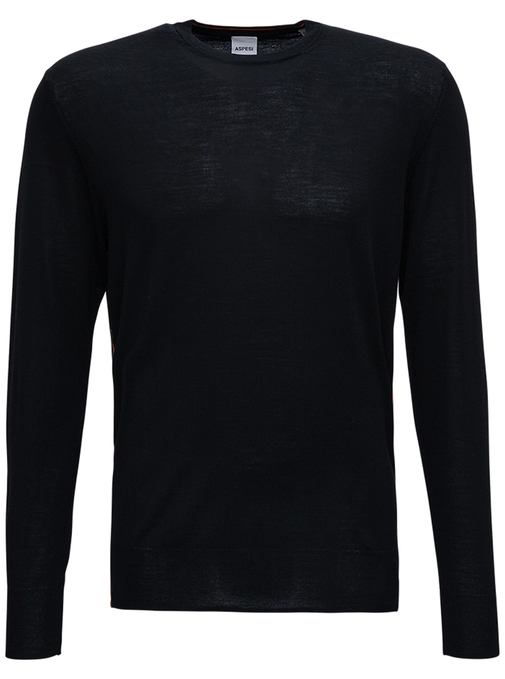 Aspesi Long-sleeved Black Wool Sweater