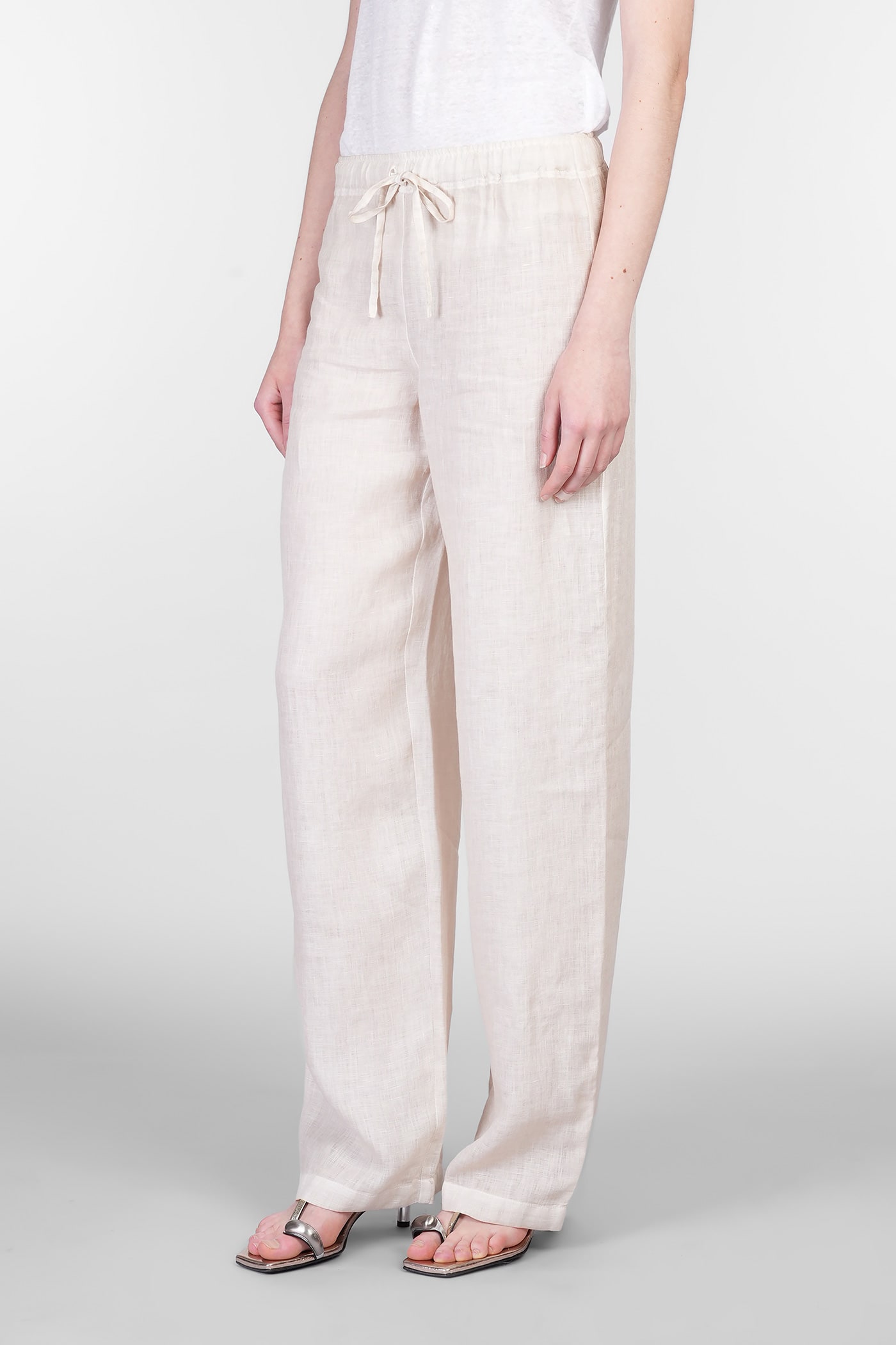 Shop 120% Lino Pants In Beige Linen
