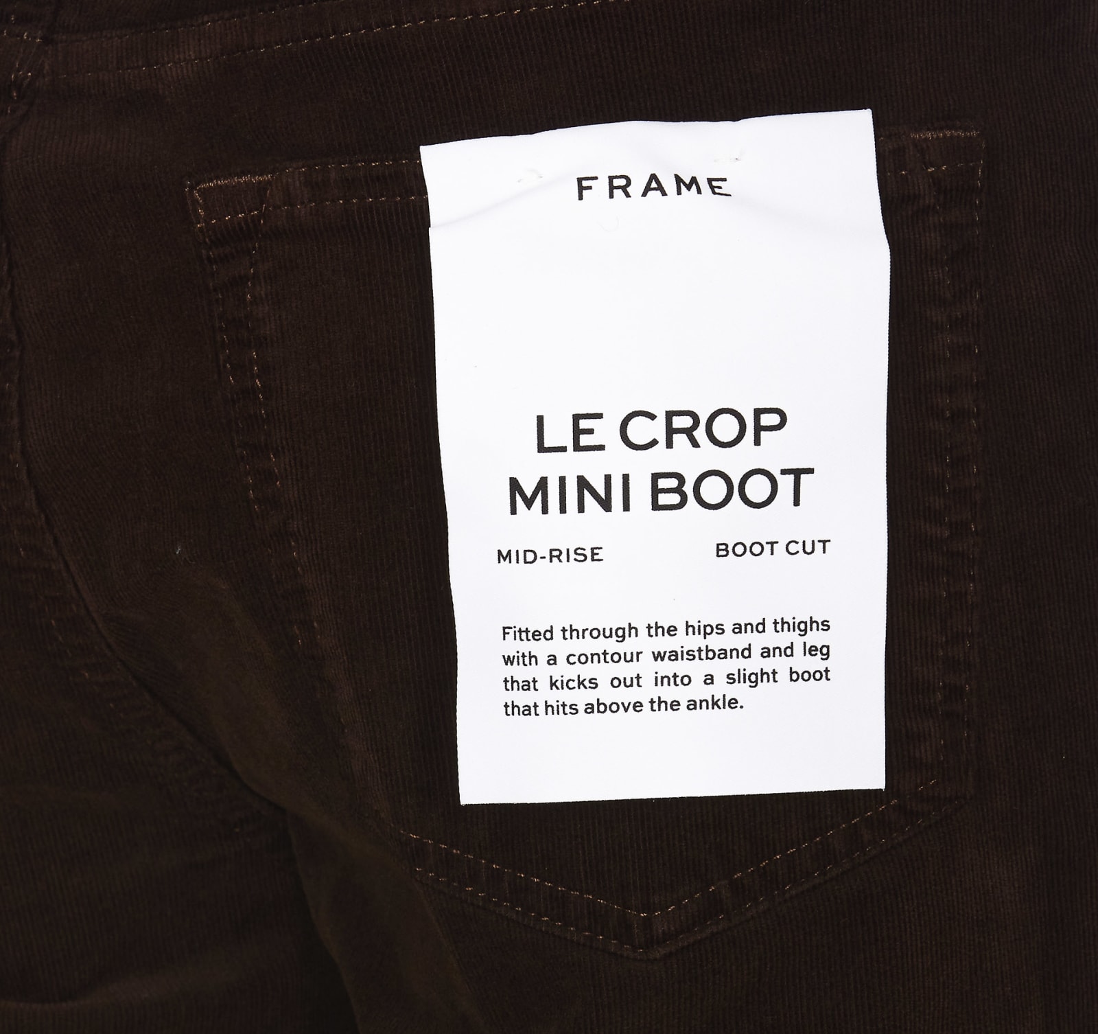 Shop Frame Le Crop Mini Boot Jeans In Espr Espresso