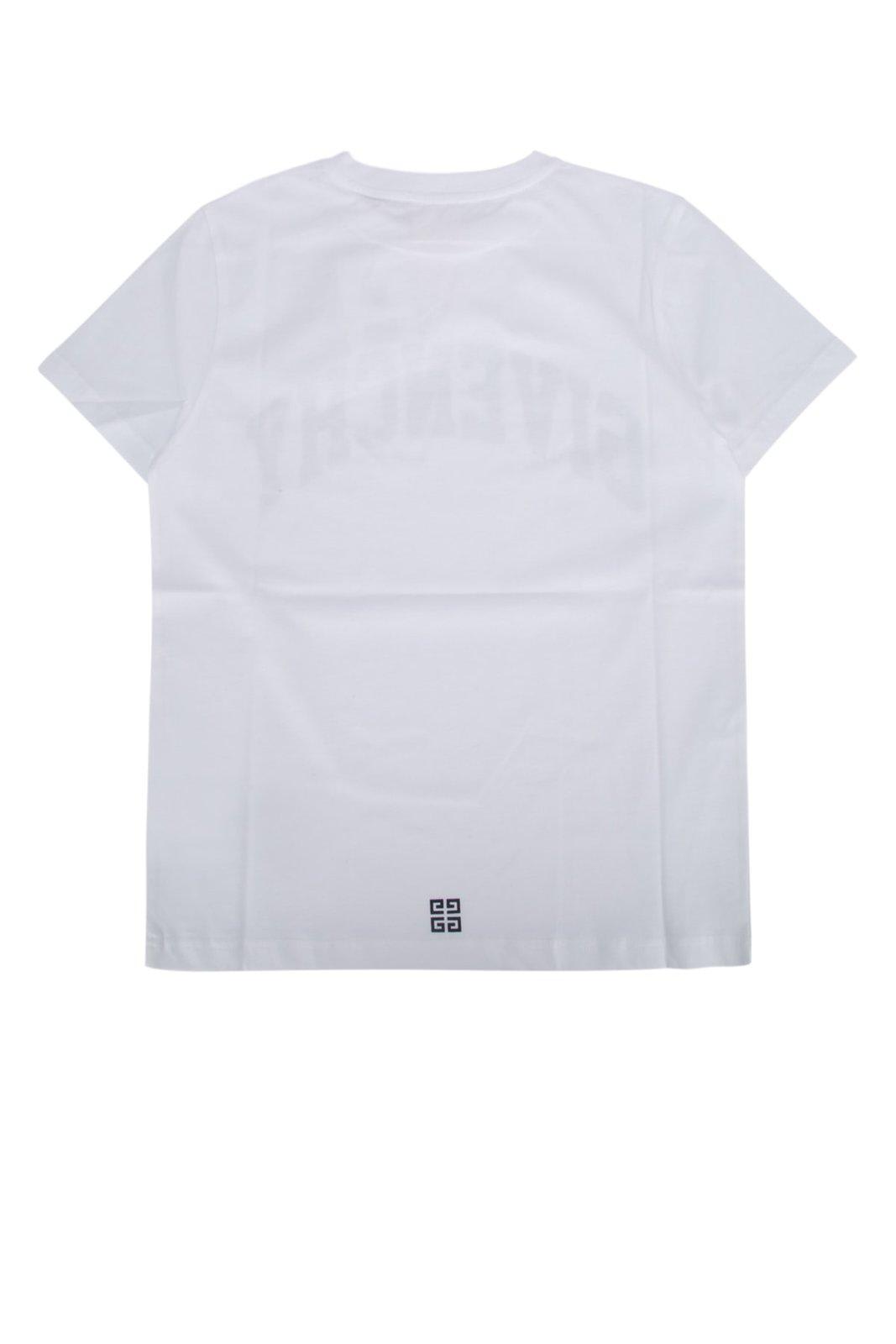 Shop Givenchy Logo Printed Crewneck T-shirt In White