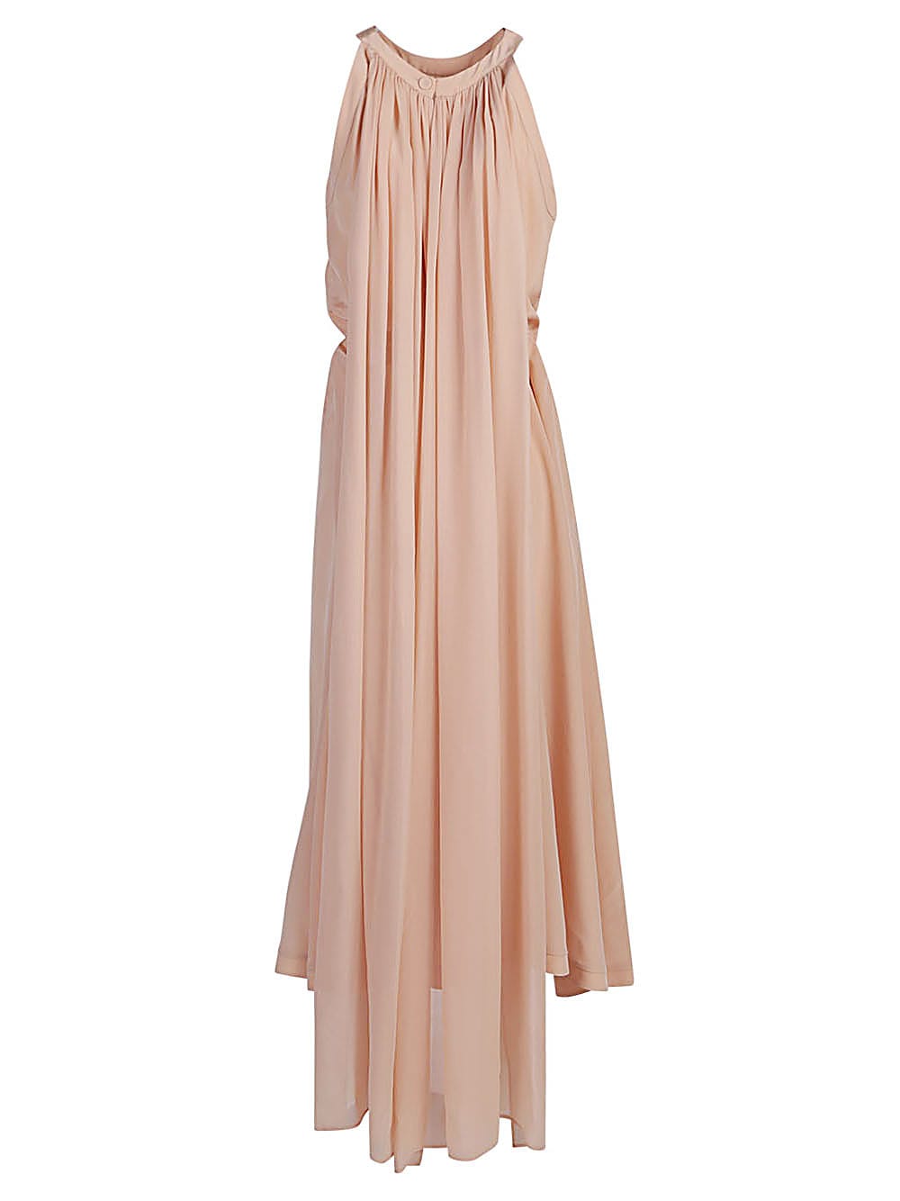 Crida Milano Silk Midi Dress In Pink