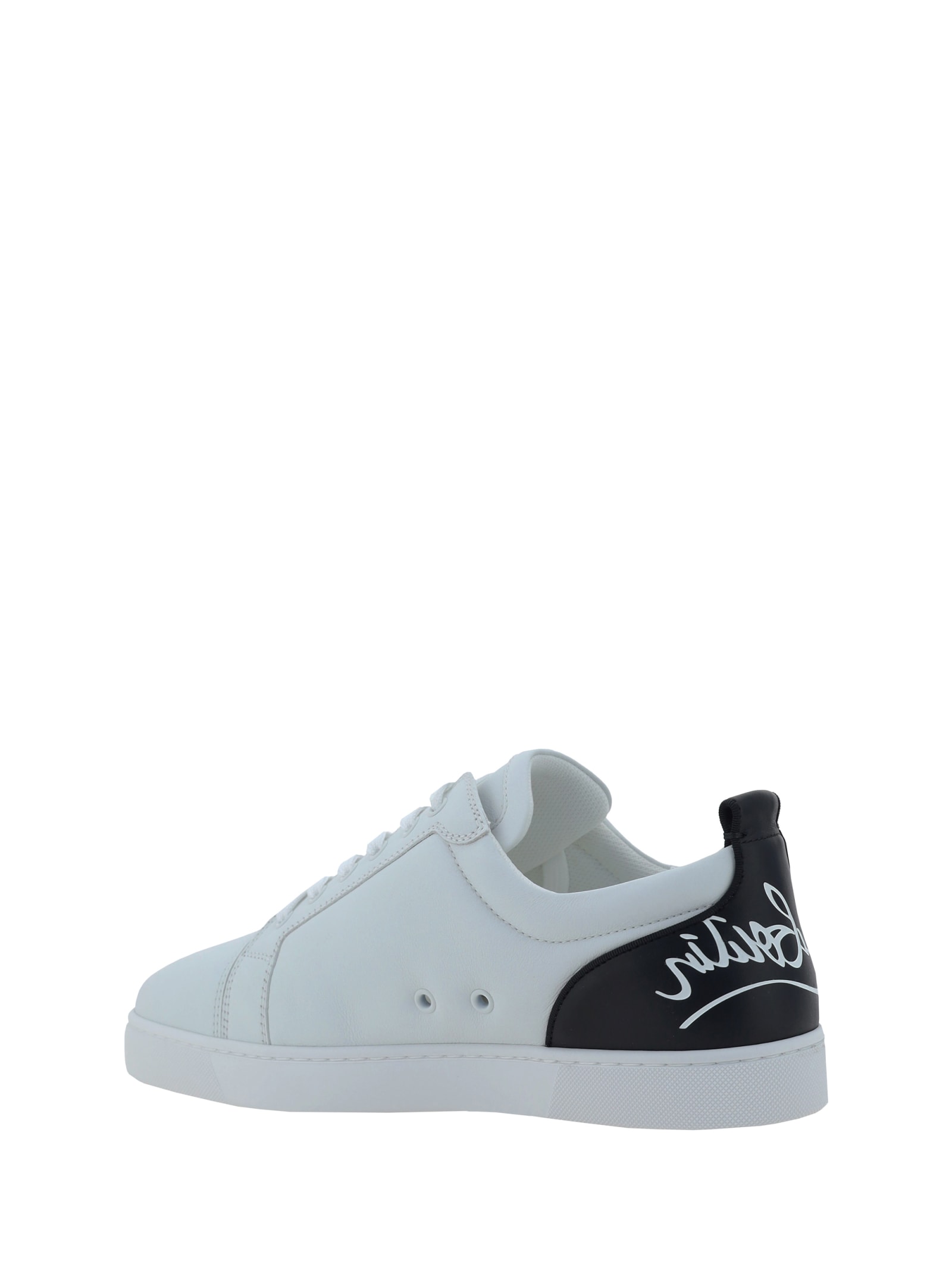 Shop Christian Louboutin Fun Louis Junior Sneakers In White/black