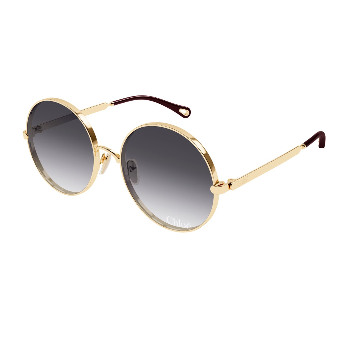 Chloé Ch0321s Aly Linea  005 Gold Grey Sunglasses In Gold