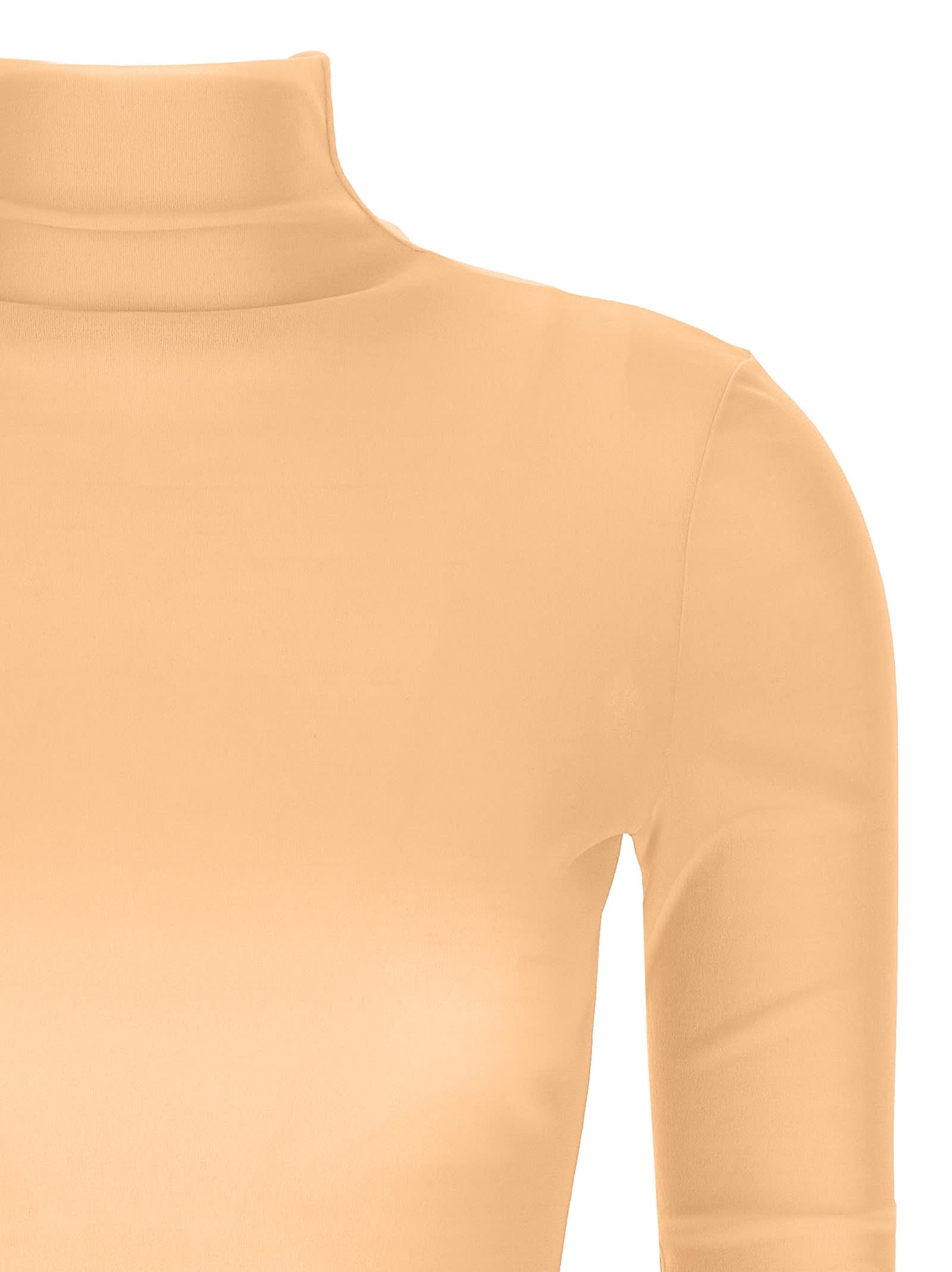 Jil Sander Slim Fit Silk Turtleneck Top In Pink