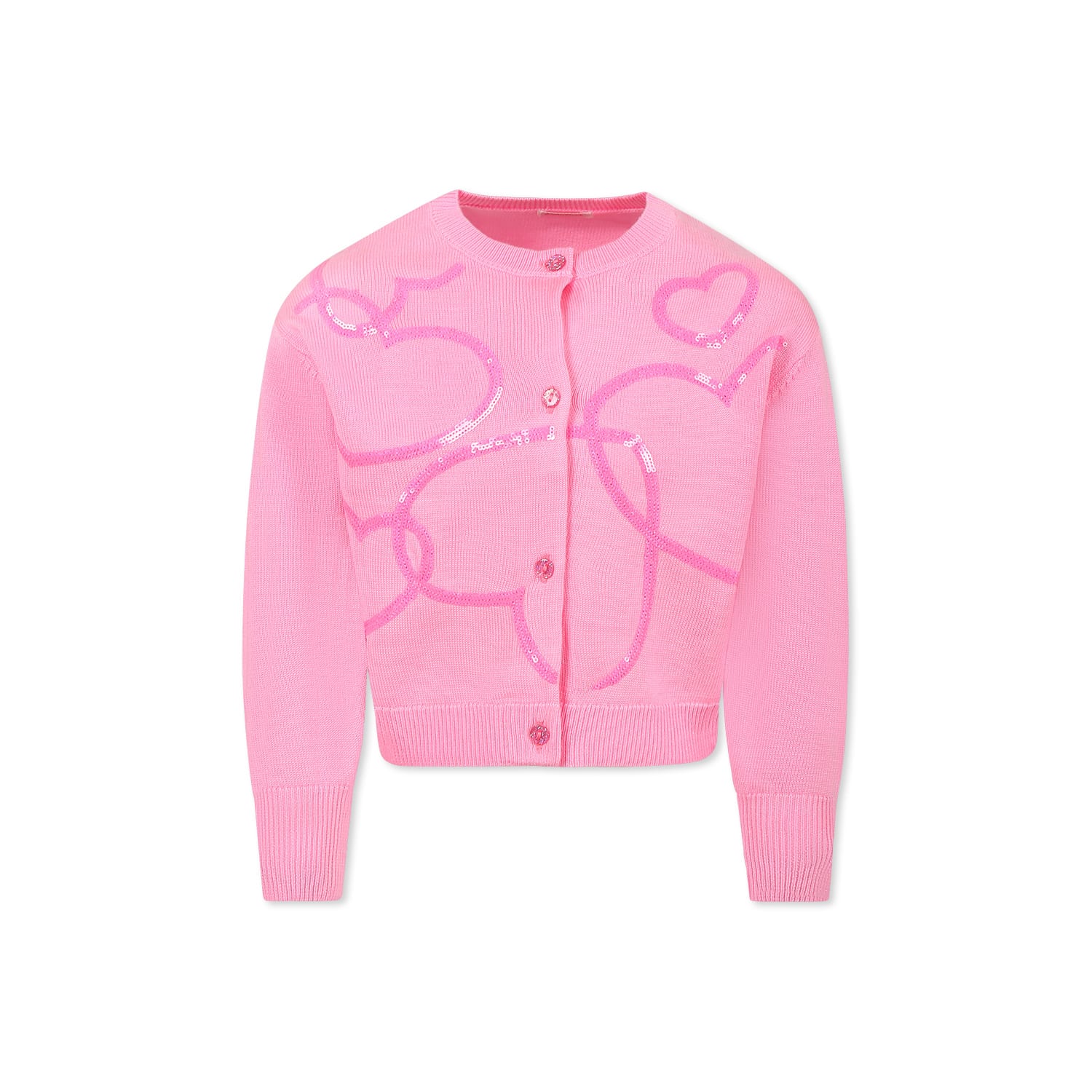 Shop Billieblush Pink Cardigan For Girl With Logo
