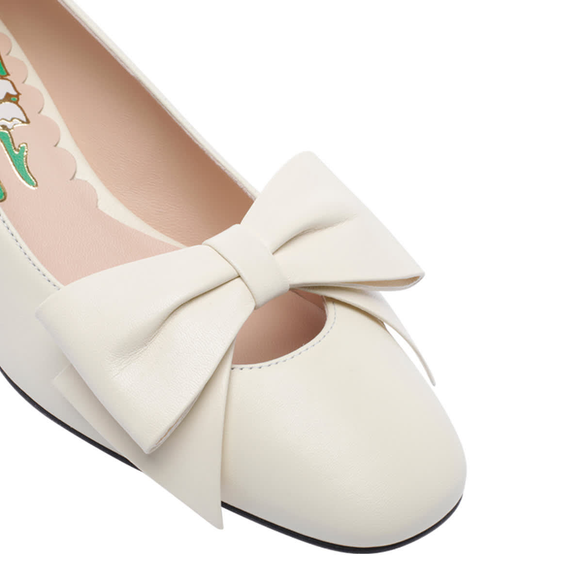 Shop Valentino Bowbow Decollete In White