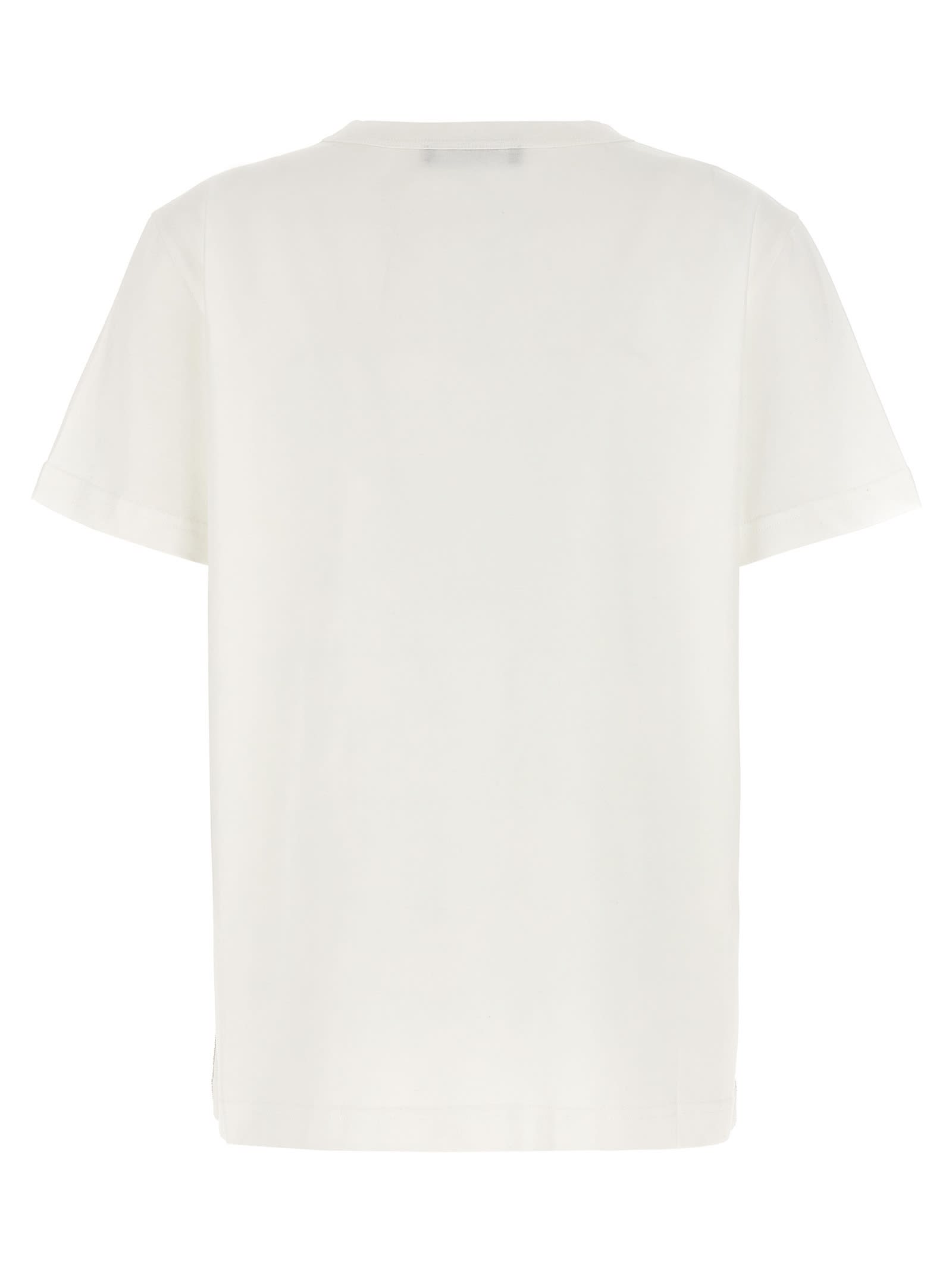 Shop Fabiana Filippi Rhinestone T-shirt In White