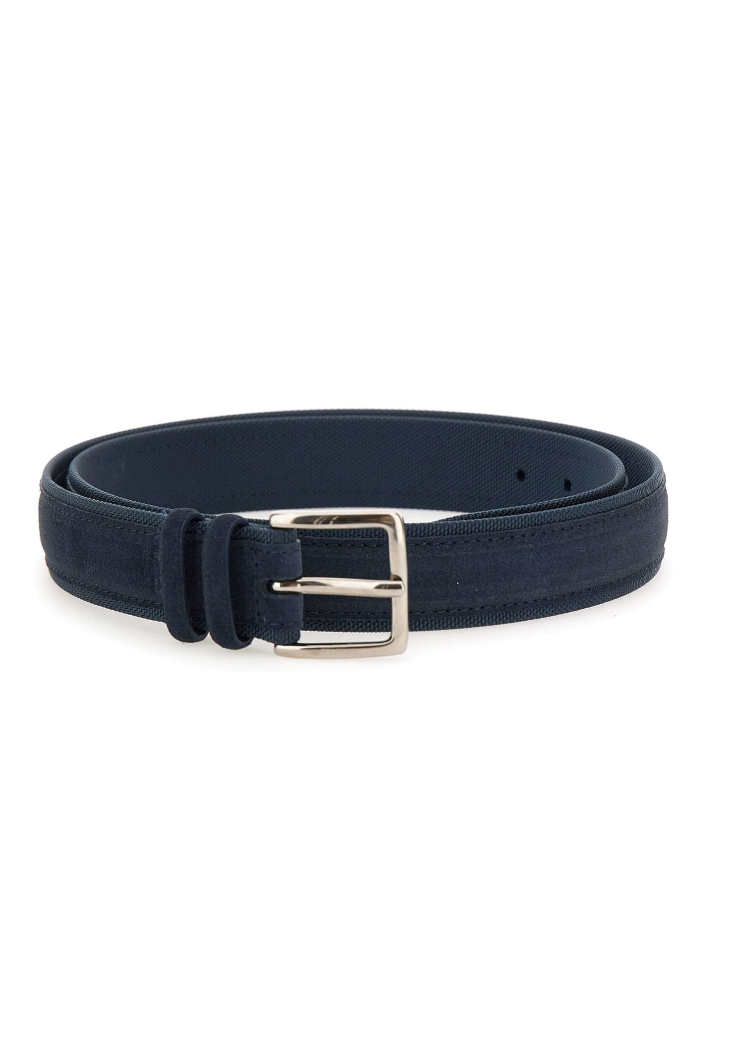 Orciani Amalfi Active Suede And Fabric Belt In Blue