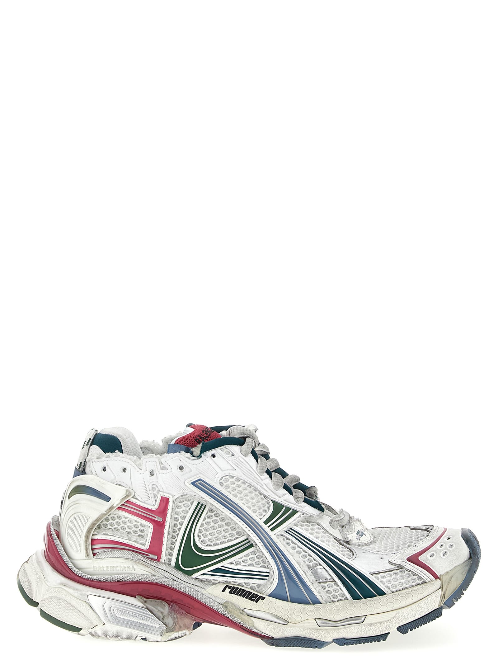 Balenciaga Men Runner Low-top Mesh Sneakers In Multi