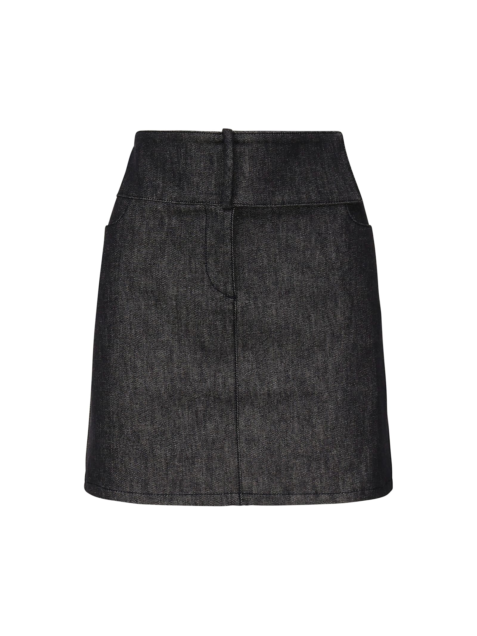 Courrèges Dark Grey Cotton Mini Skirt