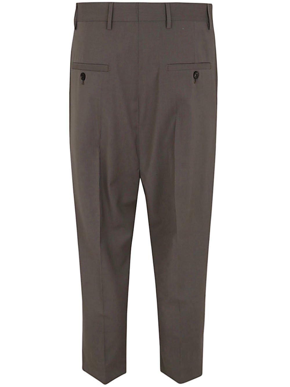 Shop Rick Owens Tapered-leg Cropped Trousers In Dust