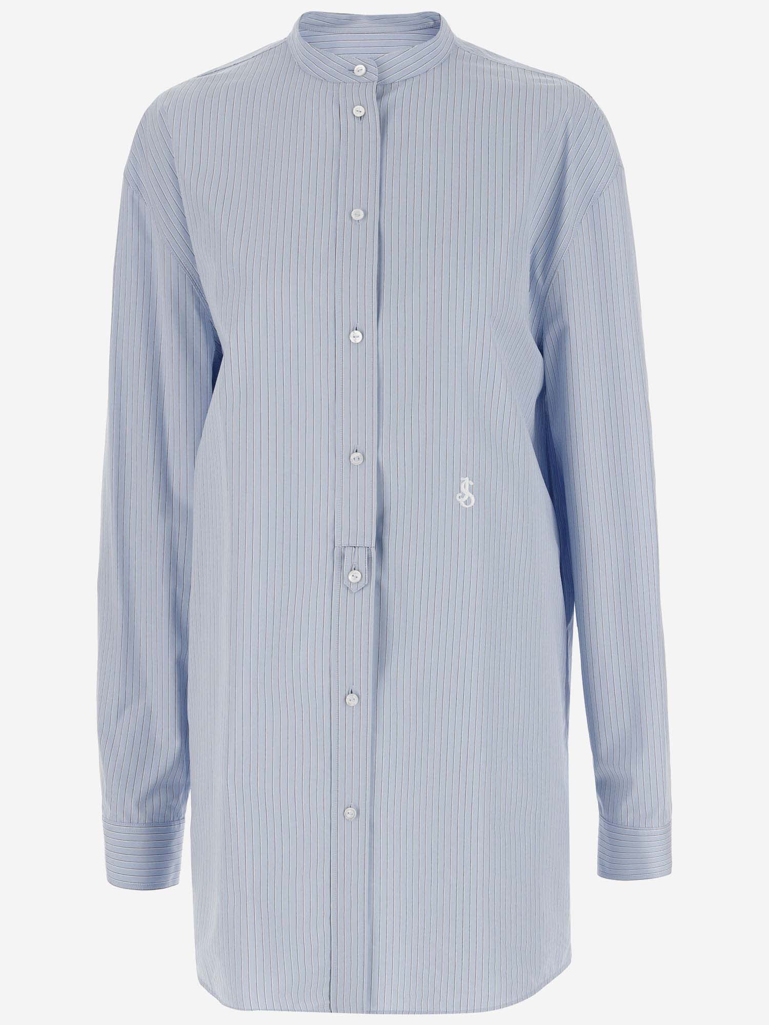 Jil Sander Cotton Shirt In Light Blue