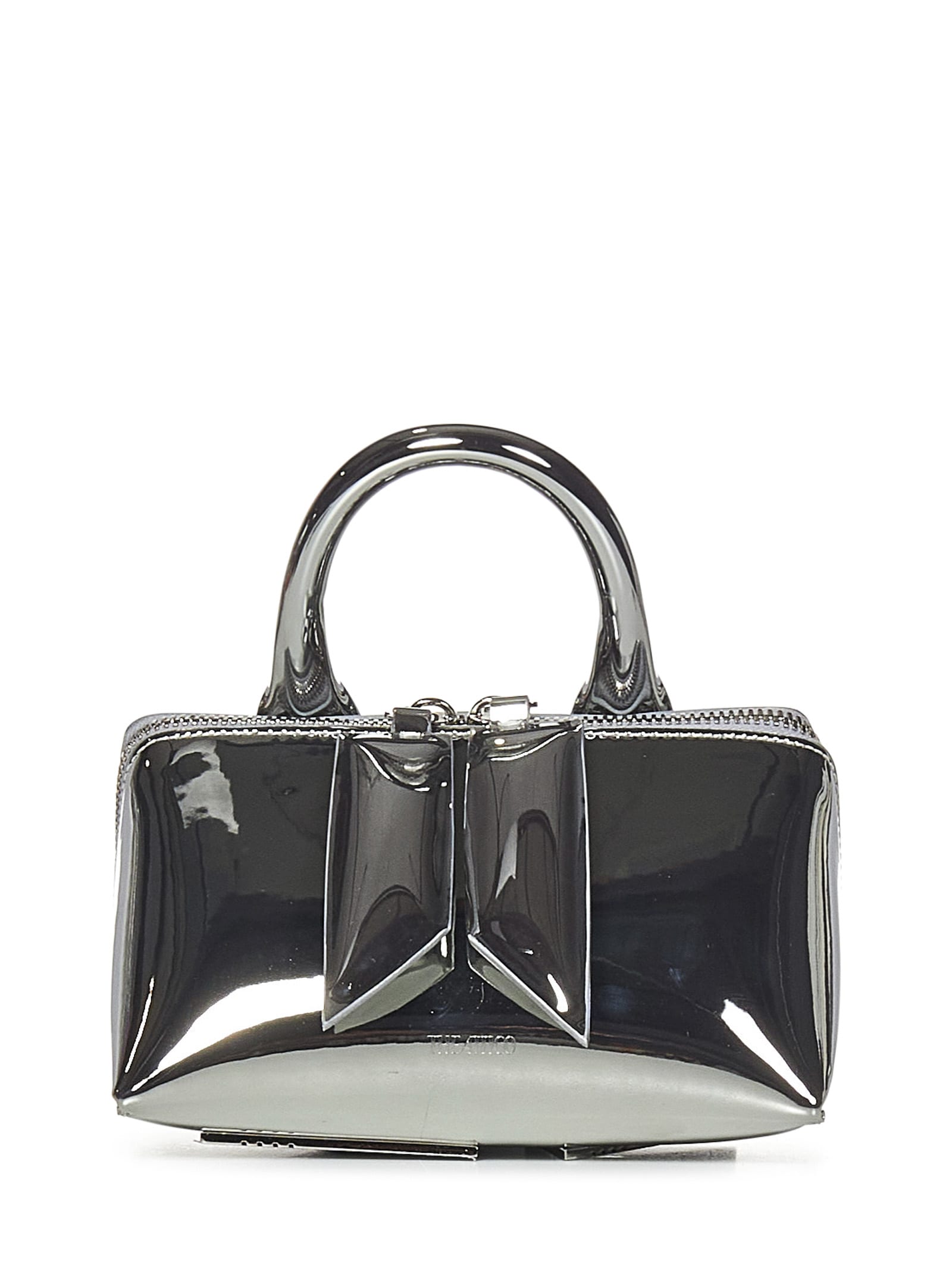 Shop Attico Friday Handbag In Silver