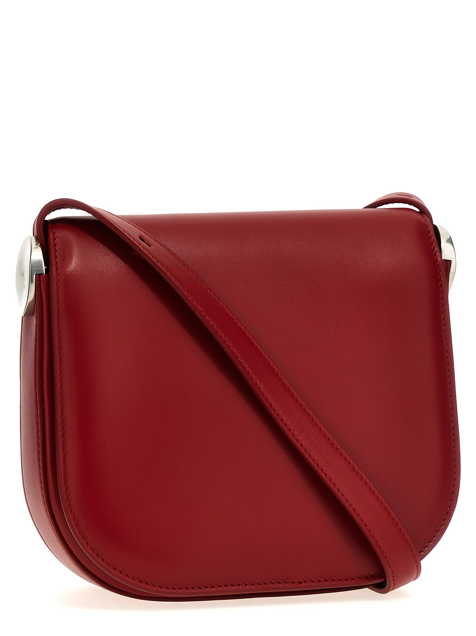 Shop Jil Sander Coin Medium Shoulder Bag In Red