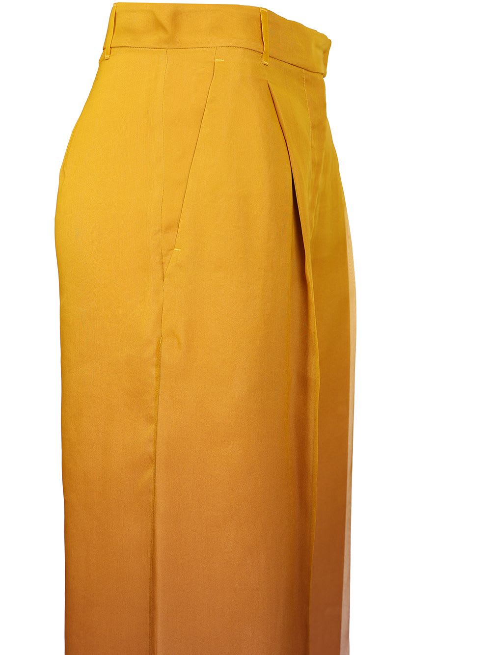 Max Mara Baffo Silk Trousers With Shaded Effect