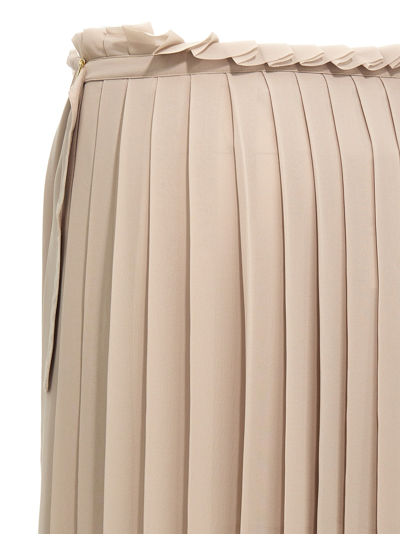 Ami Alexandre Mattiussi Ami Paris 'pleated' Skirt In Beige