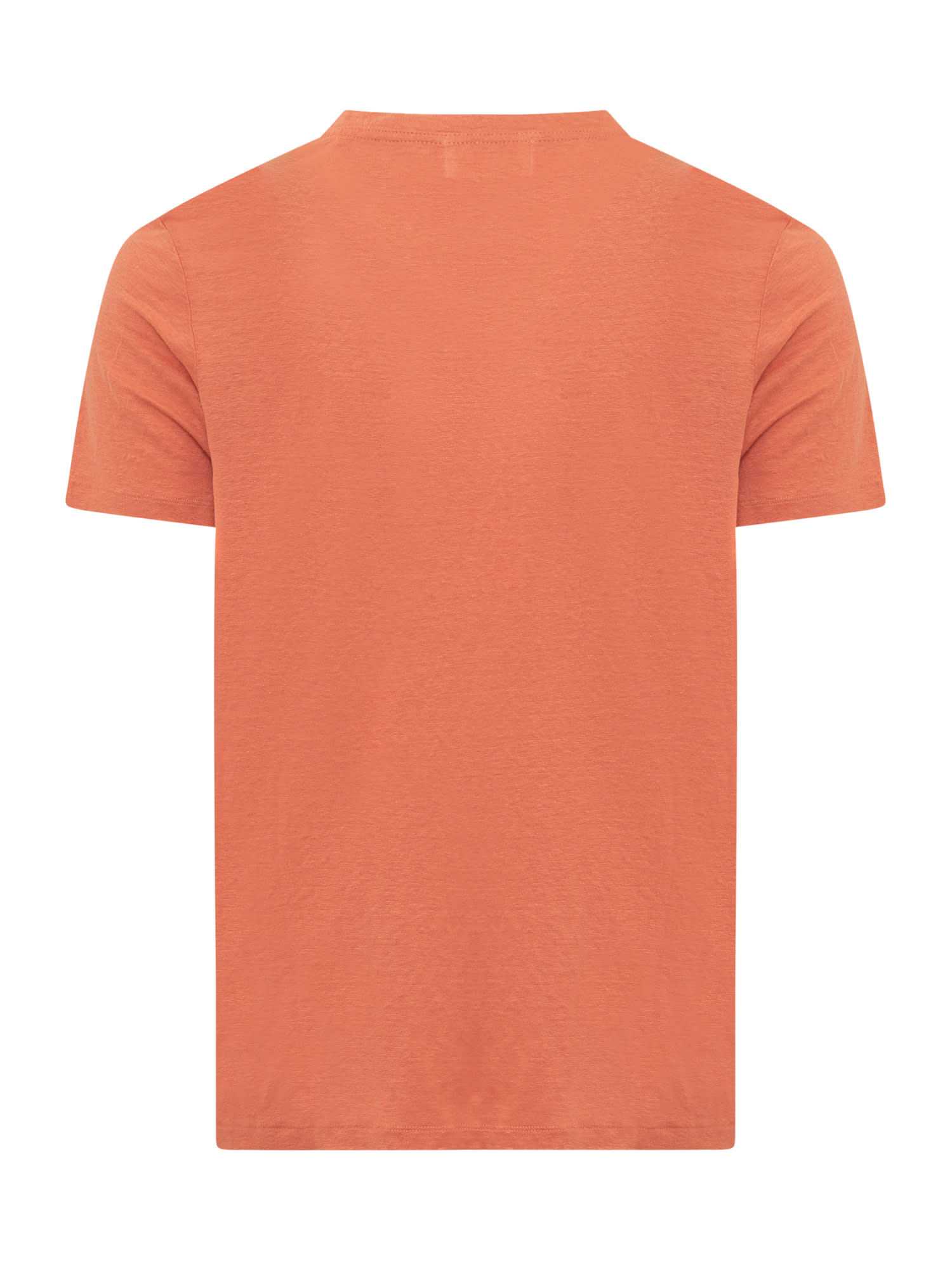 Isabel Marant Crew Neck Graphic Print Short Sleeves In Papaya
