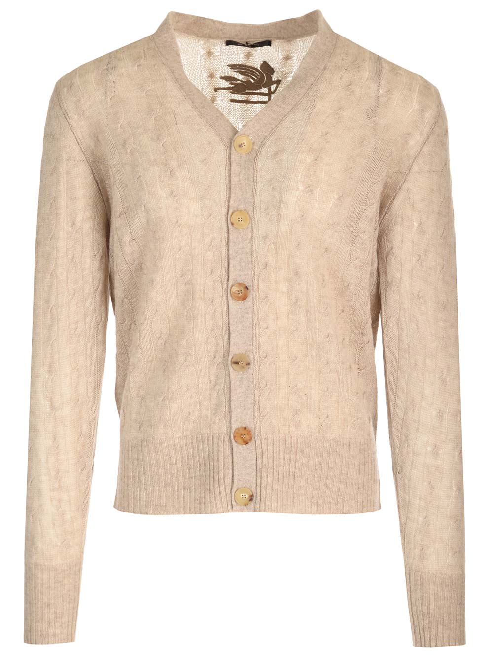 Shop Etro Cashmere Cardigan With Braids