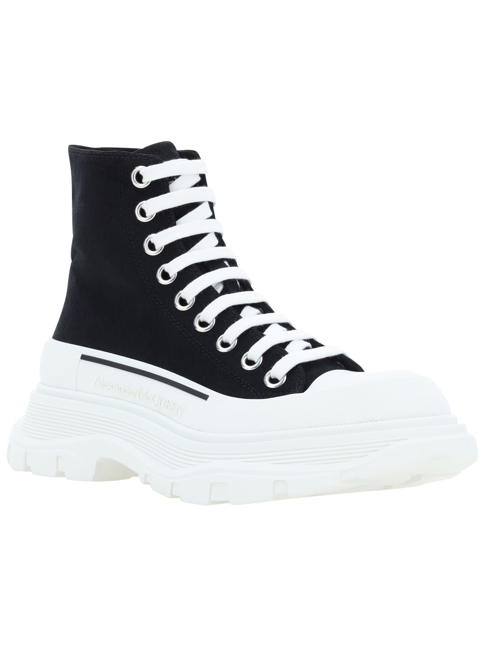 Alexander Mcqueen Alexander Mc Queen Tread Slick Ankle Boots In Black/white
