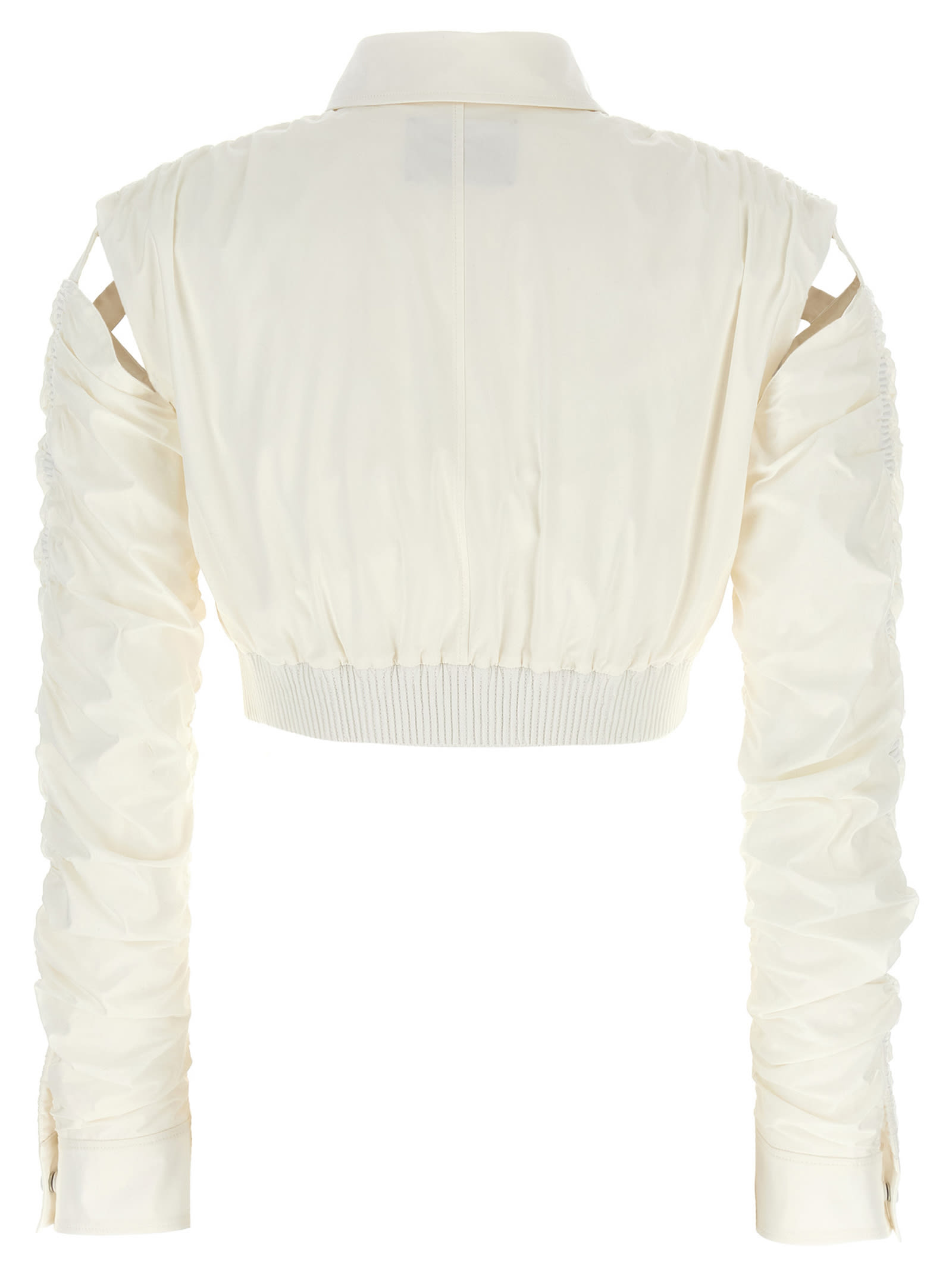 Giovanni Bedin Cropped Cut-out Jacket In White