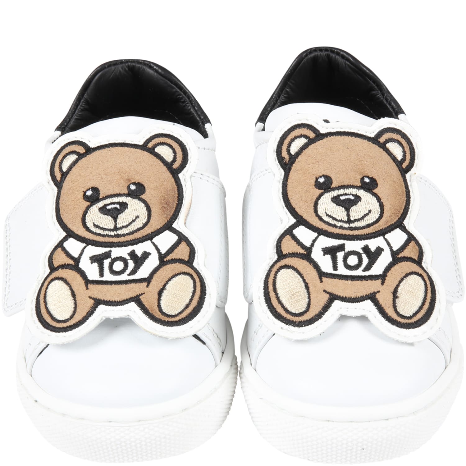 Moschino White Sneakers For Kids Withteddy Bear