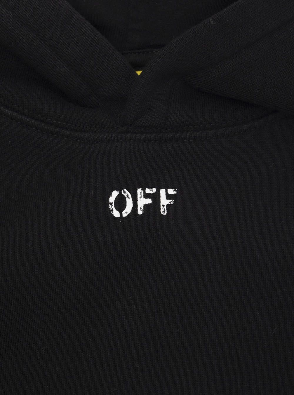Off-white Black Hoodie With Arrow Print In Cotton Boy In Black