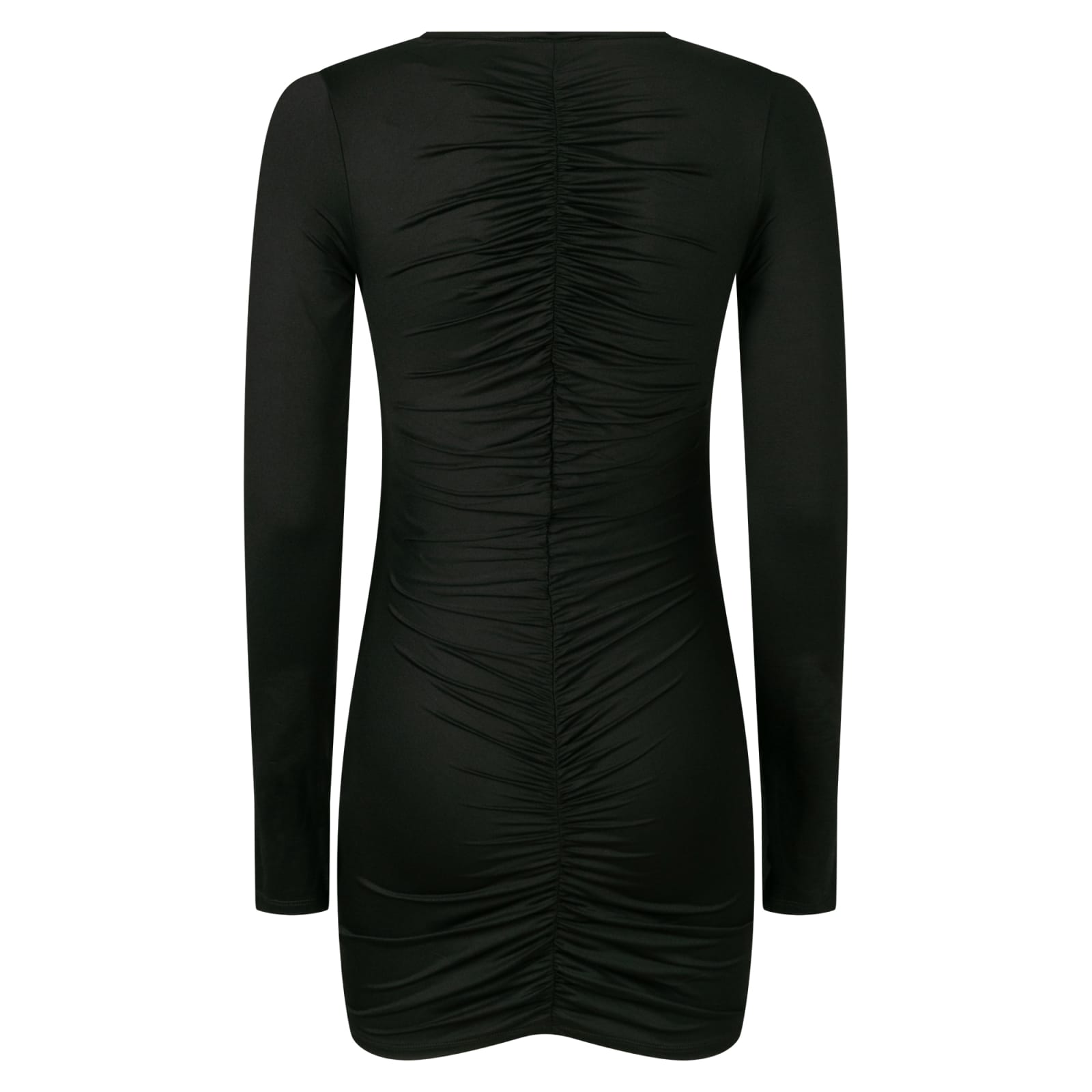 Shop La Reveche Abito Arricciato Fiore In Black