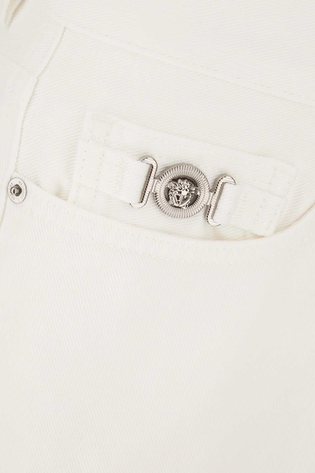 Shop Versace White Denim Jeans