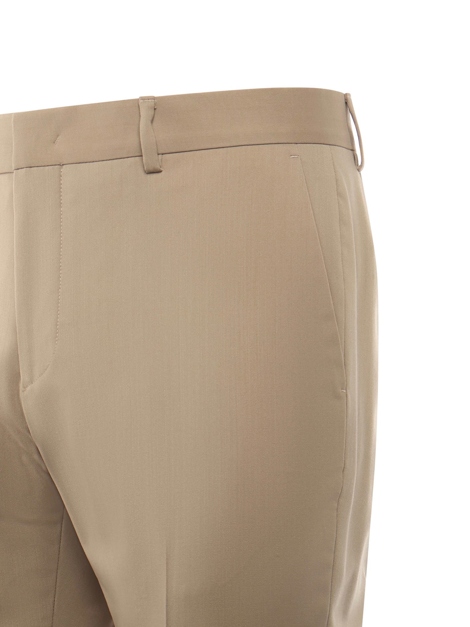Be Able Tailored Wool-blend Gabardine Trousers In Brown