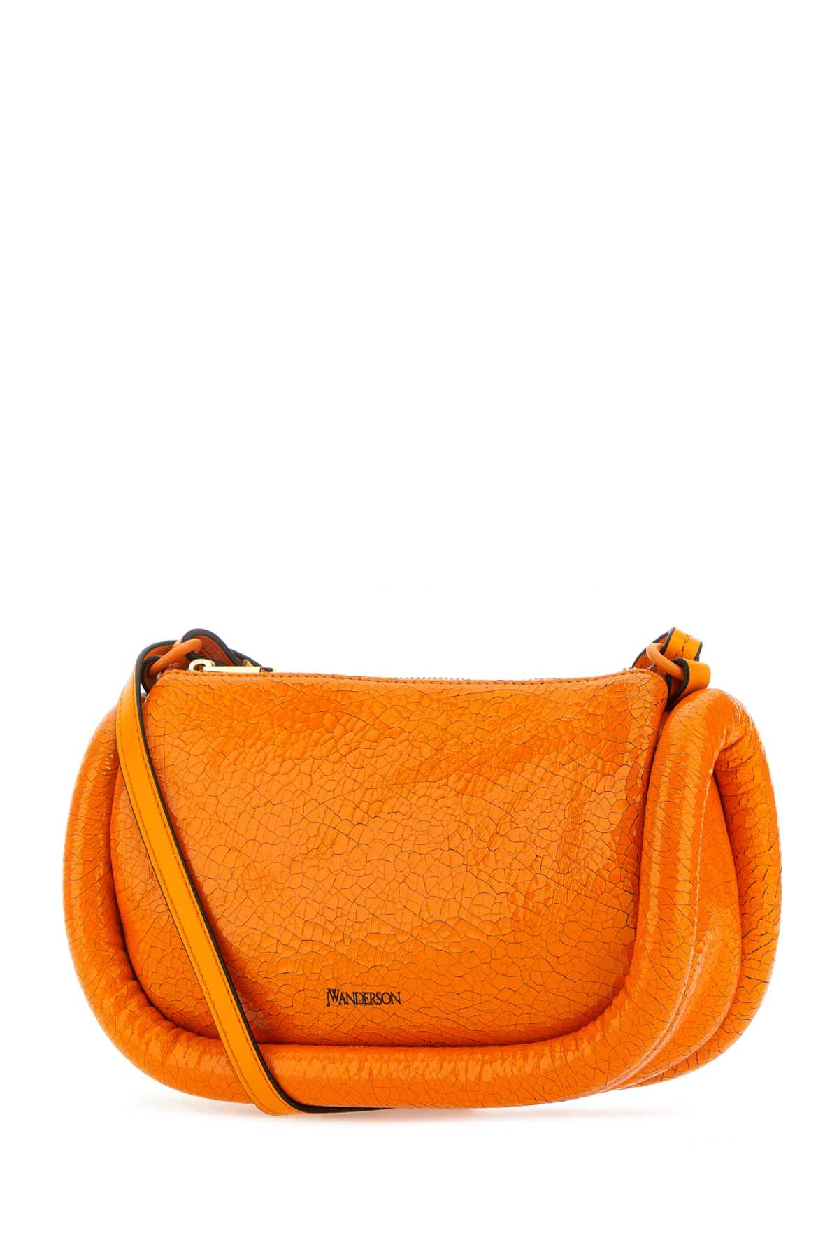 Jw Anderson Fluo Orange Leather Shoulder Bag In Neonorange