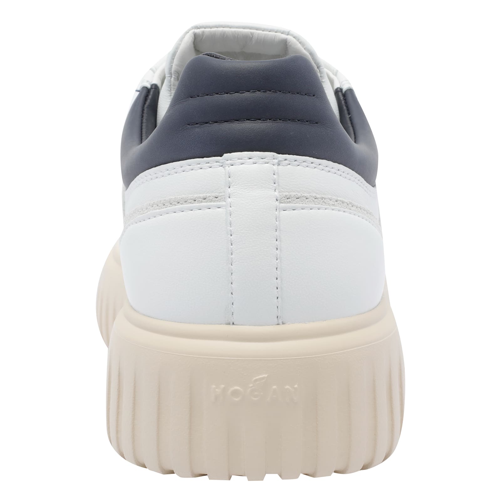 Hogan Lace-up White Sneakers With Logo Patch In White