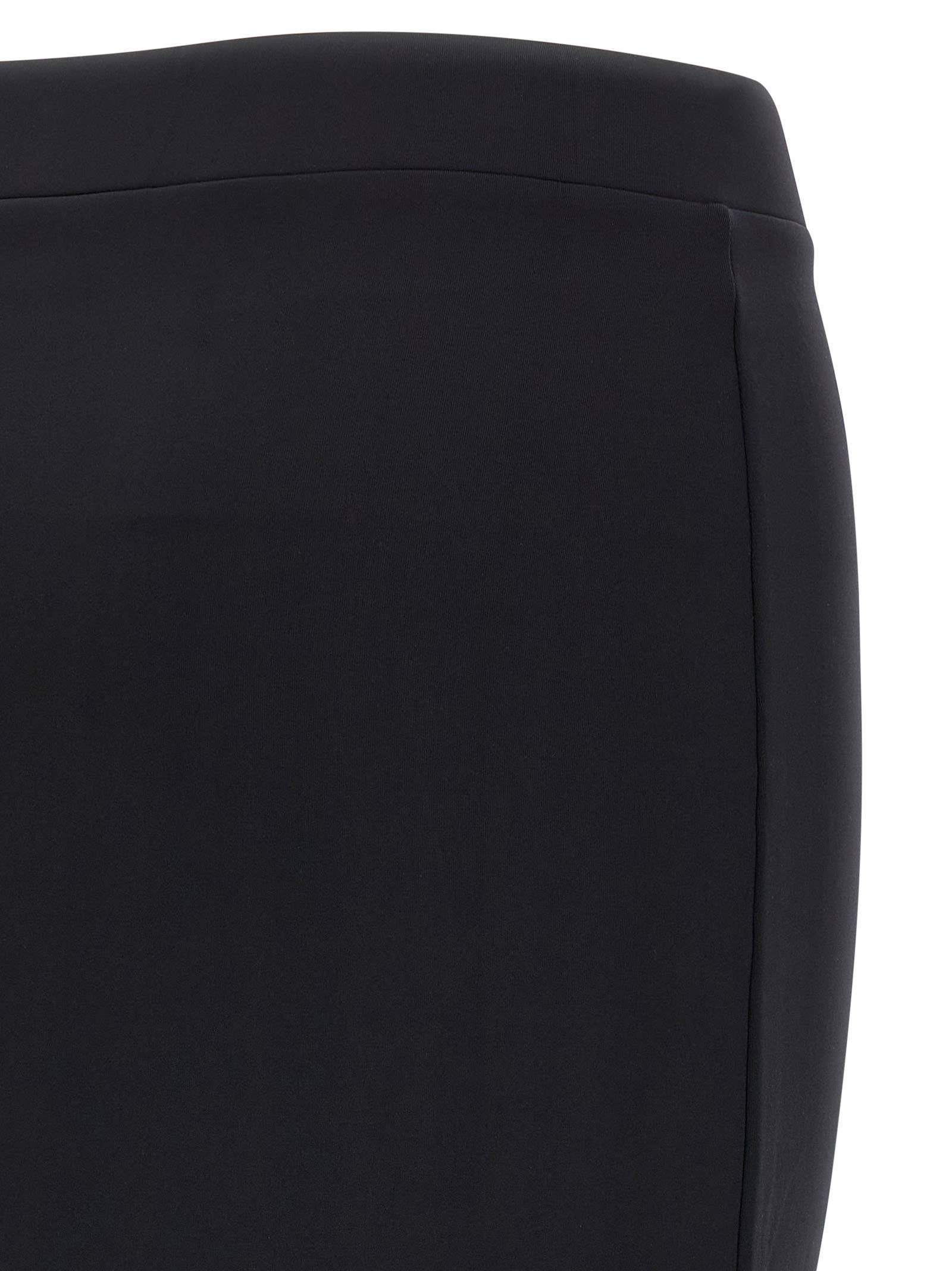 Off-white Fitted Midi Skirt In Stretch Technical Fabric With Front Logo Detail In Black