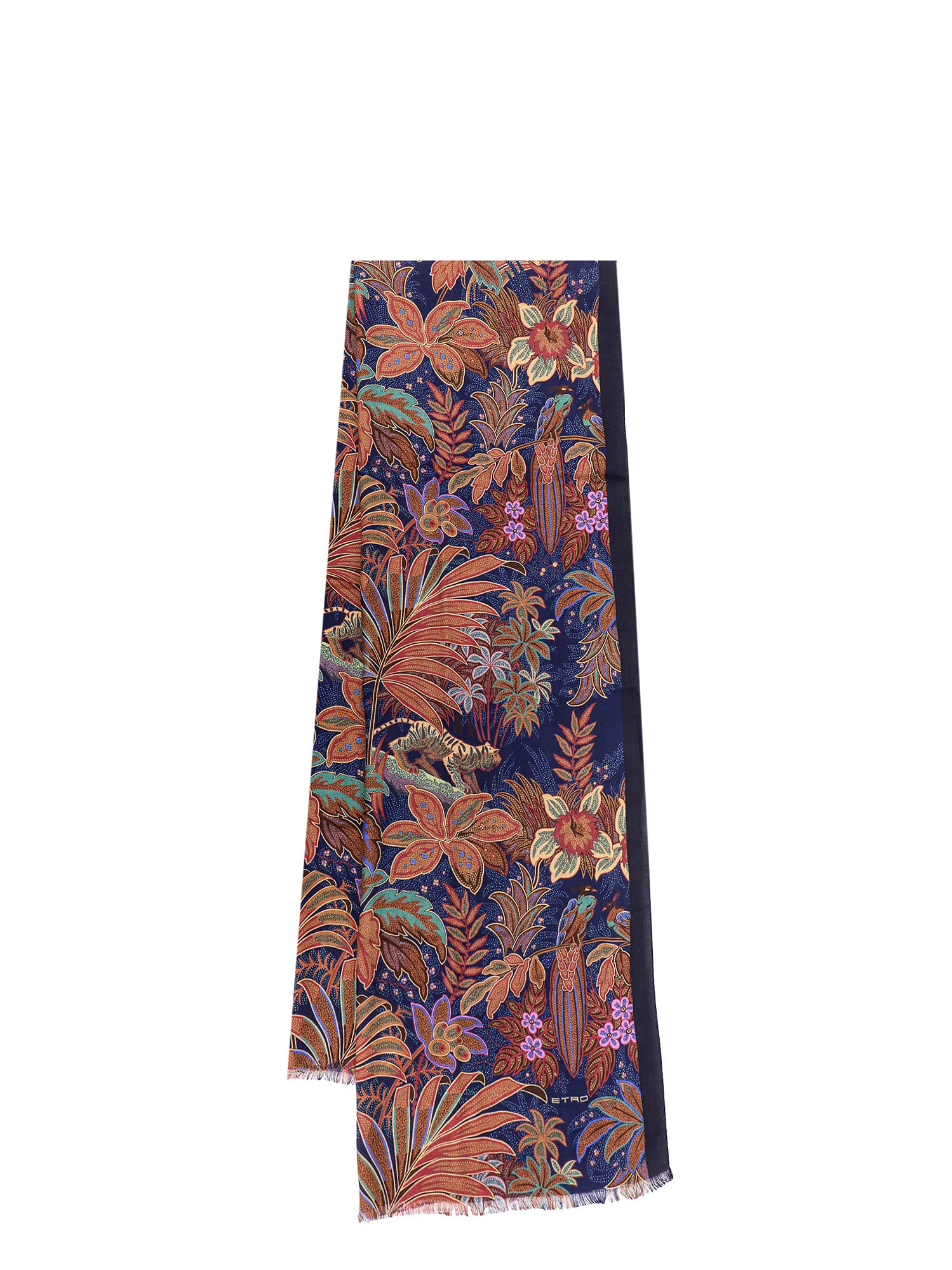 Shop Etro Scarf In Blue