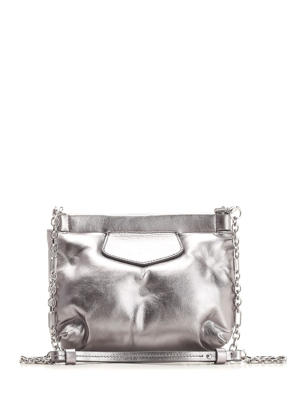 Shop Maison Margiela Glam Slam Mini Shoulder Bag In Silver