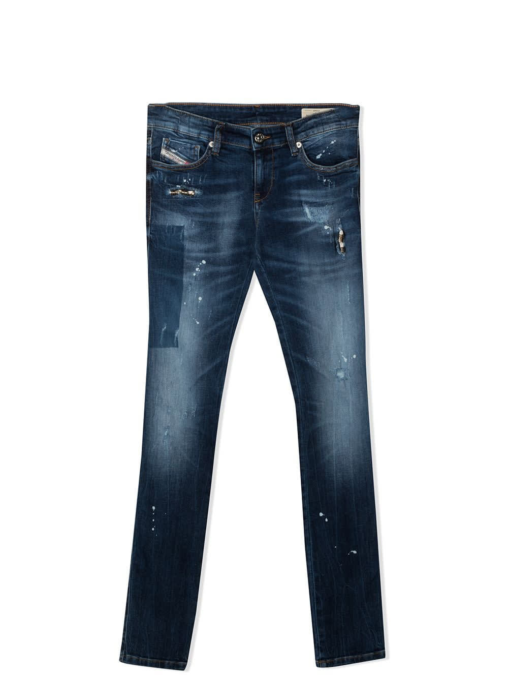 Diesel Straight Jeans With Lightened Effect