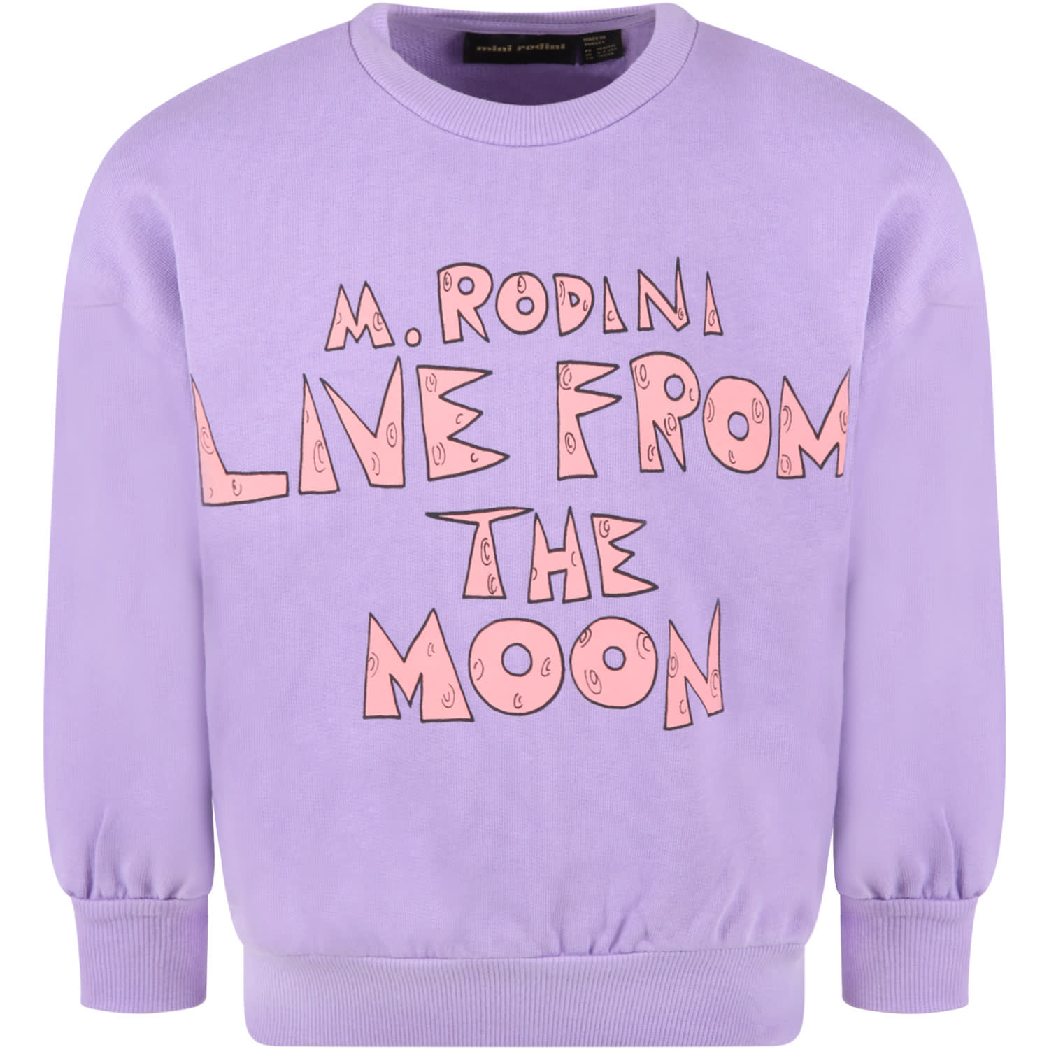 Mini Rodini Purple Sweatshirt For Kids With Logo