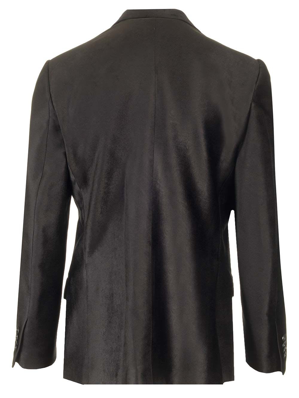 Shop Lardini Velvet Jacket In Black