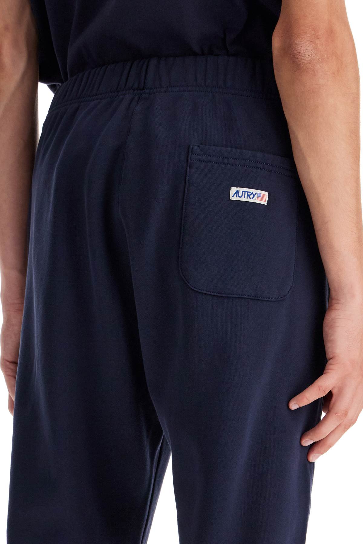 Autry Cotton Joggers With Logo In Blue (blue)