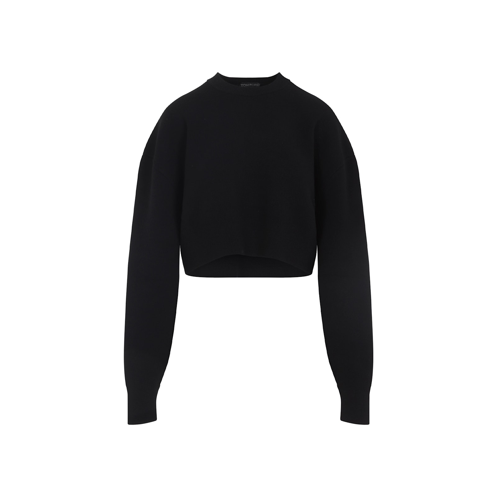 Tom Ford Knitted Sweater In Wool And Cashmere Blend In Black