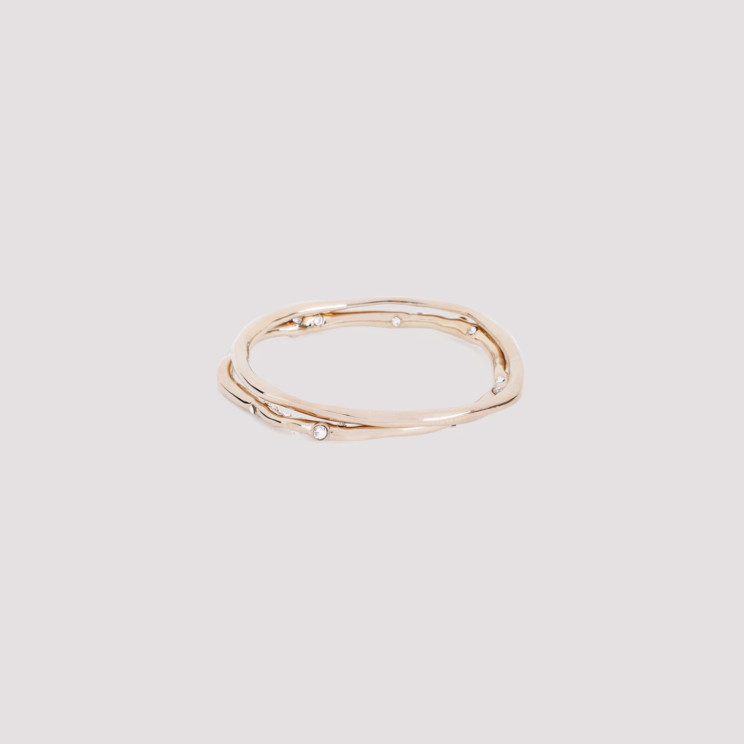 Dries Van Noten Crystal-embellished Irregular Bracelet In Gold