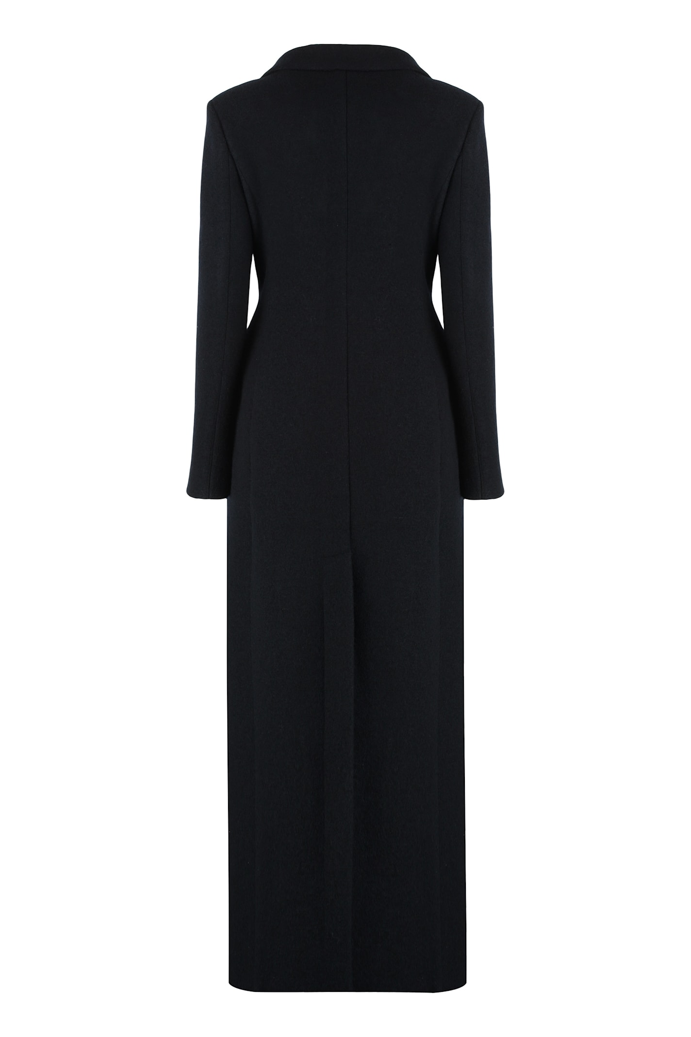 Dolce & Gabbana Double-breasted Coat In Wool In Black