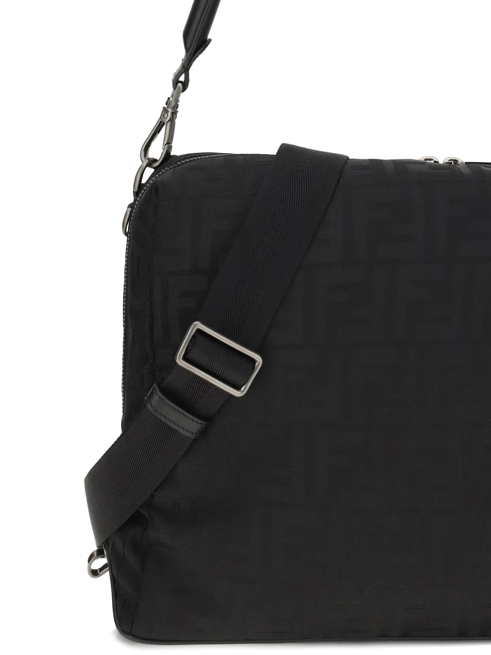 Fendi Men Lui Large Shoulder Bag In Black